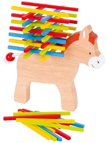 Goki Balancespiel Holz Esel - Geschicklichkeitsspiel für Kinder