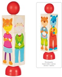 Goki Holz Tierpuzzle - pädagogisches Spielzeug für Kinder