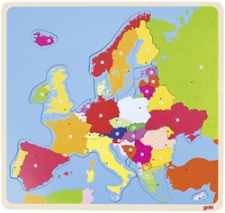 Goki Holzpuzzle Europa Lernspielzeug Geografie