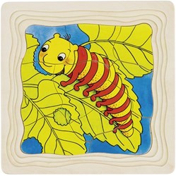 Goki Holzpuzzle Schmetterling - Lernpuzzle mit 44 Teilen