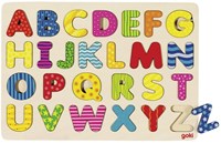 Goki Holz Alphabet Puzzle - Lernspielzeug für Kinder ab 3 Jahren