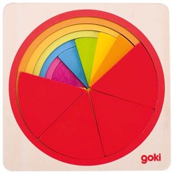 Goki Holzpuzzle Kreis Lernspielzeug 21-teilig
