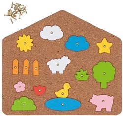 Goki Holz Hammer und Nagel Spiel - pädagogisches Spielzeug für Kinder