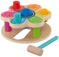 Goki Holz Klopfbank Spielzeug - pädagogisches Hammerbank Set