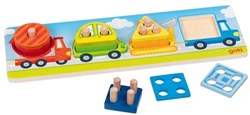 Goki Sortierspiel Fahrzeuge - Lernspielzeug aus Karton für Kinder