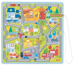 Goki Holz Magnetlabyrinth Lernspielzeug Stadt Thema