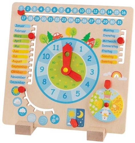 Goki Jahreskalender Lernspielzeug - Holz Kalender für Kinder Deutsch-2