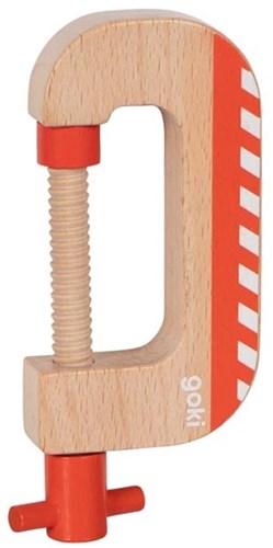 Goki Holz Schraubzwinge Spielzeug Werkzeug Mehrfarbig-2