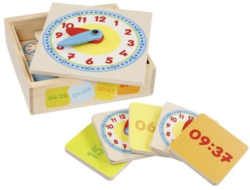 Goki Lernuhr pädagogisches Spielzeug Uhrzeit lernen multicolor
