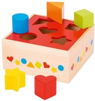 Goki Holz Sortierbox - Lernspielzeug Formen erkennen