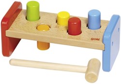 Goki Holz Hammerbank - buntes Holzspielzeug für Kleinkinder