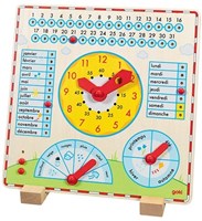 Goki Holz Kalenderuhr Lernspielzeug Französisch Wetter