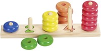 Goki Holz Stapelpuzzle Zählen lernen buntes Spielzeug