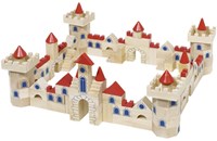 Goki Holz-Bausteine Schloss - Spielset 145-teilig