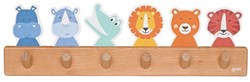 Goki Garderobe Tierfreunde - bunte Kinderzimmer Garderobe Holz
