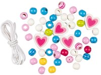 Goki Holzperlen Set - kreatives Bastelspielzeug für Kinder