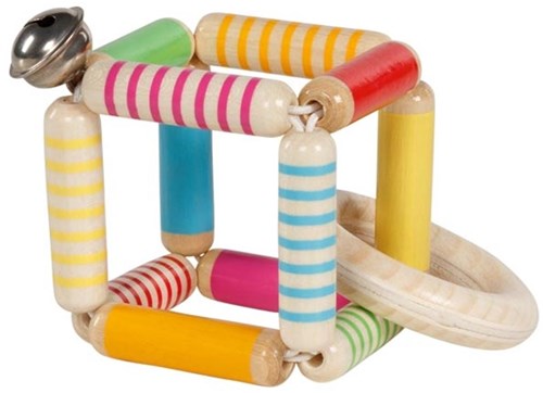 Goki Beißring Würfel - Heimess Greifling elastischer Würfel Babyspielzeug