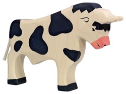 Holztiger Holz Stier schwarz - Spielfigur nachhaltiges Spielzeug