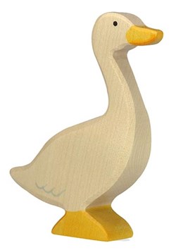 Holztiger Holz Gans - Spielfigur für Kinder und Bauernhofspiel