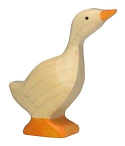 Holztiger Holz Gans - Spielfigur kleines Bauernhoftier