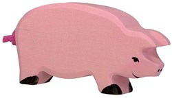 Holztiger Holz Schwein Spielfigur handgefertigt