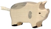 Holztiger Holz Spielfigur Ferkel gefleckt - nachhaltiges Spielzeug