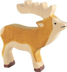 Holztiger Holz Hirsch Spielfigur nachhaltiges Spielzeug