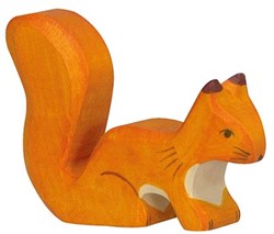 Holztiger Holz Eichhörnchen Spielfigur orange FSC Qualität