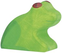 Holztiger Holz Frosch Spielfigur FSC handgefertigt grün