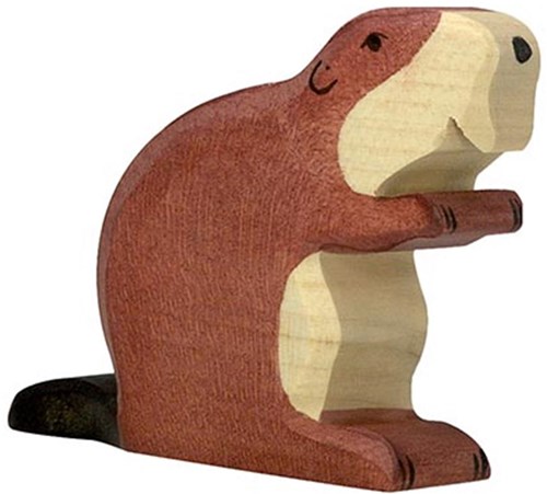 Holztiger Holz Biber Spielfigur nachhaltiges handgefertigtes Spielzeug