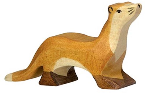 Holztiger Holz Marder Spielfigur nachhaltig handgefertigtes Spielzeug