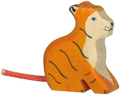 Holztiger Holz Tiger Spielfigur - handgefertigtes sicheres Spielzeug
