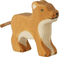 Holztiger Holz Löwe klein - handgefertigte Spielfigur nachhaltig