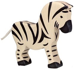 Holztiger Holz Zebra Spielfigur handgefertigt nachhaltiges Holz