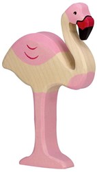 Holztiger Holz Flamingo Spielfigur - handgefertigtes und sicheres Spielzeug