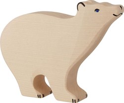 Holztiger Eisbär Holz Spielfigur - Lernspielzeug Tier