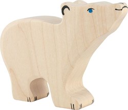 Holztiger Holz Eisbär Spielfigur - nachhaltiges handgefertigtes Spielzeug