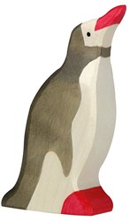 Holztiger Holz Pinguin Spielfigur handgefertigt groß FSC