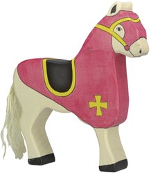 Holztiger Holz Spielfigur Pferd rot - Fantasie Spielzeug