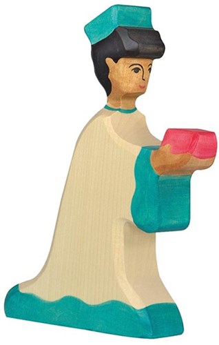 Holztiger Holz Spielfigur Melchior Weihnachtsfigur handgefertigt