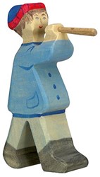 Holztiger Holz Spielfigur Hirte mit Flöte - Weihnachtsfigur