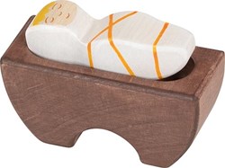 Holztiger Holz Jesuskind Krippenfigur handgefertigt FSC Weihnachten