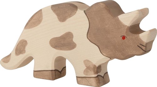 Holztiger Holz Dinosaurier Triceratops Spielfigur groß