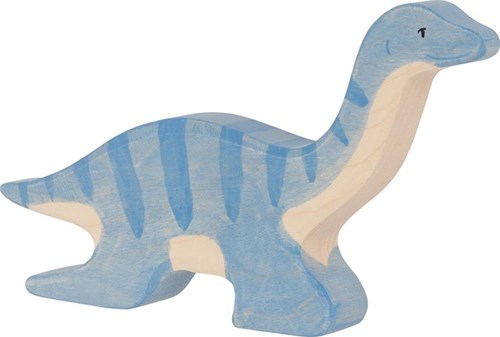Holztiger Dinosaurier Spielfigur Plesiosaurus Holz handgefertigt