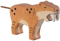 Holztiger Holzspielzeug Säbelzahntiger - Lernfigur für Kinder