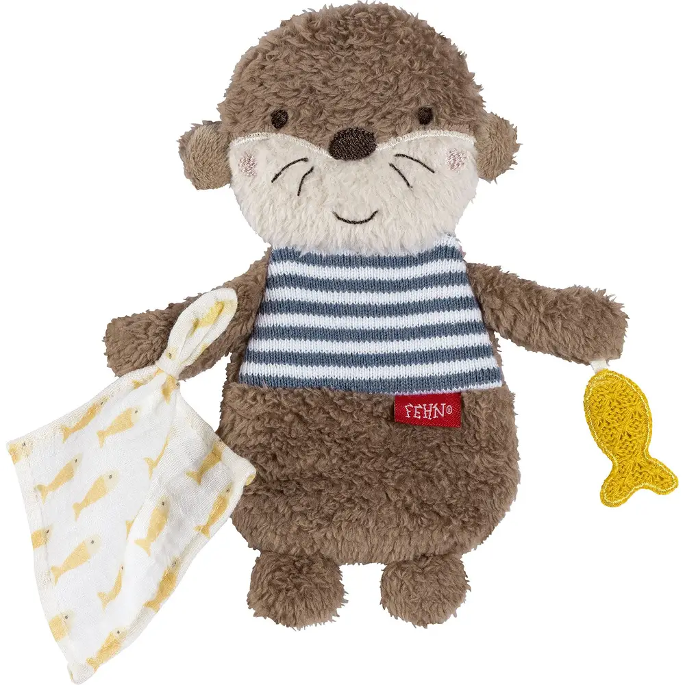 Fehn Kuscheltier Otter Babyspielzeug - sensorischer Plüsch Knister Otter