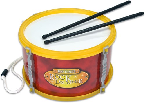 Bontempi Spielzeug Trommel rot mit Schultergurt und Drumsticks - Musikinstrument für Kinder-2
