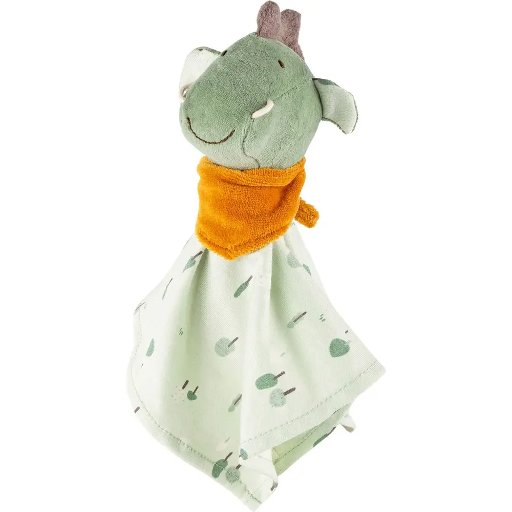 sigikid Schmusetuch Drache Baby Kuscheltuch grün orange