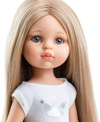 Paola Reina Puppe Amigas Pyjamas Carla langes Haar (32cm)