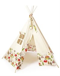 Käthe Kruse Tipi Spielzelt - Große Baumwoll-Wigwam für Kinder - 165x183 cm - Besonders stabil